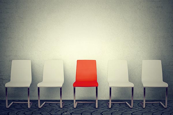 Empty row of chairs